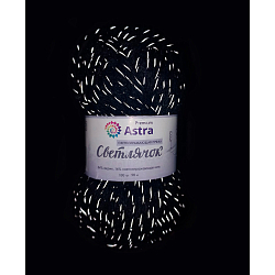 Пряжа Astra Premium 'Светлячок' светоотраж. (Reflective) 100гр 90м (84% акрил, 16% светоотраж. нить)