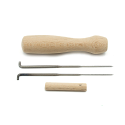 Набор инструмента для фелтинга: деревянный держатель, игла № 50, игла № 70