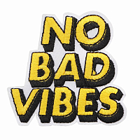 Термоаппликация 'No Bad vibes' 6,3*6,7см, Hobby&Pro