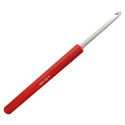 46206 Крючок вязальный с пластиковой ручкой 4,50мм*14см, алюм. PONY