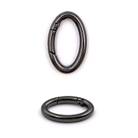 Карабин-кольцо 30*15мм (40*25мм) металл, черный никель