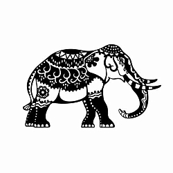 Трафарет-силуэт Индийский слон А4, Marabu