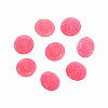 Пуговицы 'Розочки' 28L (18мм) на ножке, пластик, 10шт/упак, Magic Buttons 9 ярко-розовый