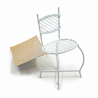 KB3471-RU Металлический мини стул, белый 4,3*3,5*4*7,5см Astra&Craft