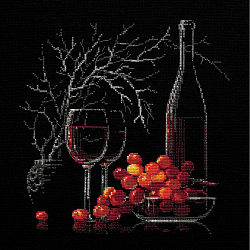 1239 Набор для вышивания Риолис 'Натюрморт с красным вином', 30*30 см