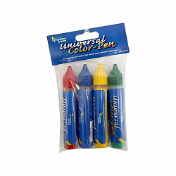 6200031 Набор универсальных цветных карандашей 4 красный/голубой/зеленый/желтый Glorex