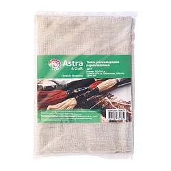 10С_403 Ткань для вышивания равномерного переплетения, цвет лен, п/э, 100*150 см, 32ct, Astra&Craft