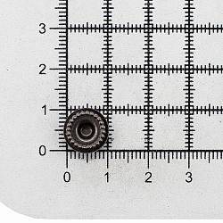 1313 Часть кнопки 5 (S-образная) 11мм (C) металл, черный никель BIG