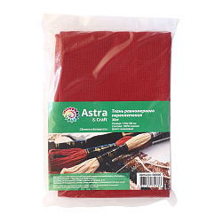 785 (802)Ткань для вышивания равномерного переплетения цветная, 100% хлопок, 100*150 см, 30ct, Astra&Craft
