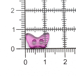 Пуговицы 'Фиолетовая бабочка' 8*12мм 2 прокола, пластик, 36шт/упак, Magic Buttons