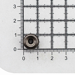 1314 Часть кнопки 5 (S-образная) 11мм (D) металл, черный никель BIG