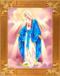 КБИ-5031 Канва с рисунком для бисера 'Дева Мария Непорочного Зачатия', А5