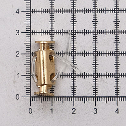MFR11 Фиксатор для шнура 'Цилиндр' 25*8,9мм, 2 отверстия d-4,4мм, металл, Gold (золотой)
