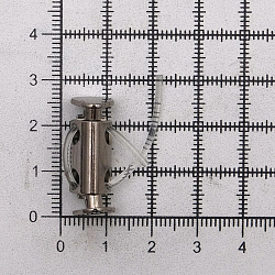 MFR11 Фиксатор для шнура 'Цилиндр' 25*8,9мм, 2 отверстия d-4,4мм, металл, Nickel (черный никель)