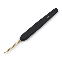 30802 Крючок для вязания с эргономичной ручкой BasixAluminum 2,5мм, алюминий, золото/черный, KnitPro