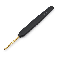30803 Крючок для вязания с эргономичной ручкой BasixAluminum 3мм, алюминий, золото/черный, KnitPro