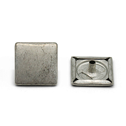 Кнопки установочные тип контакта "пружина" BIG 59015 Кнопка 5/18*18 (S-образная) 'Квадрат' 18*18мм (A) цв.металл, серебро BIG