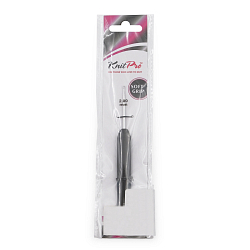30811 Крючок для вязания с эргономичной ручкой BasixAluminum 2мм, алюминий, серебро/черный, KnitPro