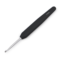 30814 Крючок для вязания с эргономичной ручкой BasixAluminum 3,5мм, алюминий, серебр/черный, KnitPro
