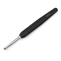 30817 Крючок для вязания с эргономичной ручкой BasixAluminum 5мм, алюминий, серебро/черный, KnitPro