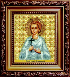 Б-1208 Набор для вышивания бисером 'Чарівна Мить' 'Икона святой праведный Артемий Веркольский', 9*11 см