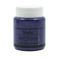 Краска акриловая глянцевая ArtShine, фиолетовый яркий, 80мл, Wizzart