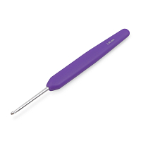 30905 Крючок для вязания с эргономичной ручкой Waves 3мм, алюминий, серебро/лавр, KnitPro