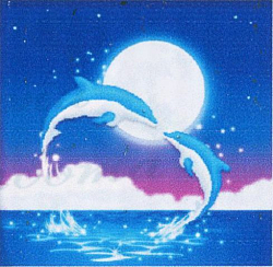9026 Картина со стразами 'Дельфины', 56*56см