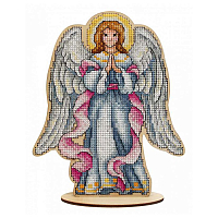 О-027 Набор для вышивания на деревянной основе 'Рождественский ангел' 15*18 см