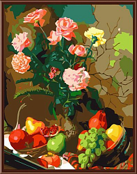 GX6256 Набор для раскрашивания по номерам 'Цветы и фрукты', 40*50см