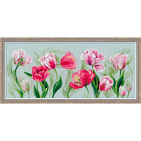 100/052 Набор для вышивания Риолис 'Весенние тюльпаны', 70*30 см