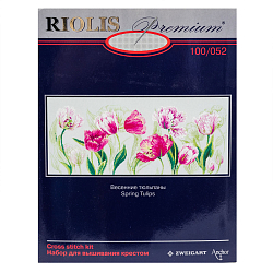 100/052 Набор для вышивания Риолис 'Весенние тюльпаны', 70*30 см