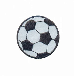 AD1395SV Термоаппликация 'Футбольный мяч', d 4,5 см, Hobby&Pro