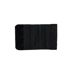853001 Текстильная застежка с крючками 3*4 для бюстгальтера 55мм, черный, 1шт/упак, Hobby&Pro