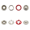 Кнопка трикотажная (кольцо) 9,5мм цв.металл/цв.эмаль (уп.~144шт) NEW STAR 162 красный матовый
