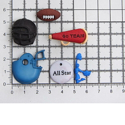 Пуговицы-фигурки 'Американский футбол' пластик, 11шт/упак, Buttons Galore & More