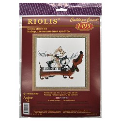 1495 Набор для вышивания Riolis 'Такса-блюз', 20*20 см