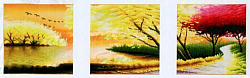 8234 Картина со стразами 'Триптих «Осень»', 163*56см