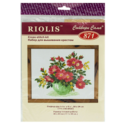 871 Набор для вышивания Риолис 'Дикая роза', 30*24 см