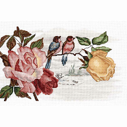 1217 Набор для вышивания Alisena 'Роза и птицы' 31*19 см