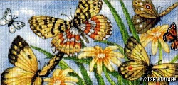 65055-DMS Набор для вышивания Dimensions 'Виньетка с бабочками', 20x10 см