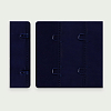 1842 Текстильная застежка с крючками 2*2 для бюстгальтера 44мм, Arta-F 061 темно-синий
