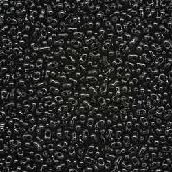 Бисер Farfalle 2/4мм (23980) черный, 50гр Preciosa