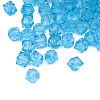 Бусины пластиковые, акрил, прозрач. в цвете, граненый куб, 10мм, 50гр, Astra&Craft MG.3245-12 голубой