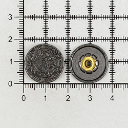 64484 Кнопка 5/17 (S-образная) 'Печать' 17мм (A) цв.металл, черный никель