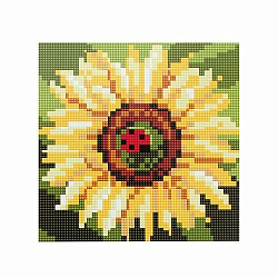 BZ050 Мозаика на деревянной основе 'Цветок солнца', 20*20 см