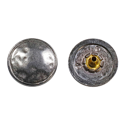 64364 Кнопка 5/22 (S-образная) 'Мятая' 22мм (A) цв.металл, черный никель