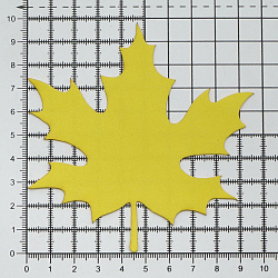 фом28-2-2 Заготовка из фоамирана 'Лист клена', 10х10см,10шт, желтый