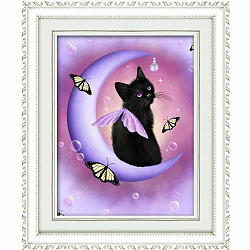 1334 Мозаика Cristal 'Черный кот', 40*50 см