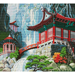 Сделай своими руками В-12 Набор для вышивания 'Водопад и пагода', 40*35 см